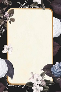 Vintage floral frame vector hand drawn design space