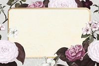 Vintage blooming floral pattern frame