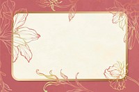 Floral frame vector vintage hand drawn