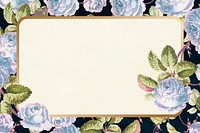 Floral frame vector vintage hand drawn