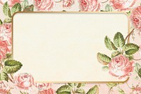 Vintage blooming floral pattern frame