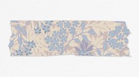 Jasmine flower washi tape psd diary sticker remix from artwork by William Morris