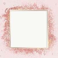 Rose gold glitter frame vector | Premium Vector - rawpixel