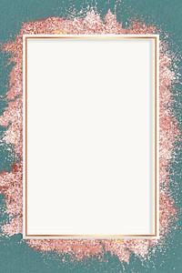 Glitter frame vector pink sparkly background