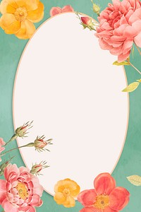 Vivid flower decorated blank space frame