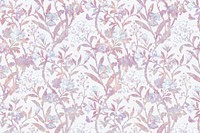 Flora holographic pattern remix from artwork by William Morris