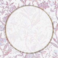 Vintage vector holographic floral frame remix from artwork by William Morris