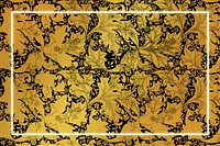 Luxury floral frame pattern vector remix from artwork by William Morris