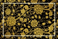 Luxury botanical frame pattern vector remix from artwork by William Morris