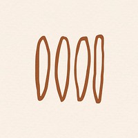 Brown ellipse circles vector abstract style design element