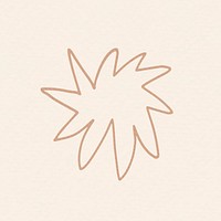 Star style vector drawing brown design element
