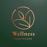 Editable wellness logo template vector