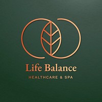 Editable spa logo template vector for health and wellness