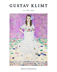 Klimt's M&auml;da Primavesi poster. Gustav Klimt's famous woman painting (1912&ndash;1913). Original from The MET Museum. Digitally enhanced by rawpixel.