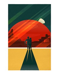 Space Travel vintage poster (2015). Original from Official SpaceX Photos. Digitally enhanced by rawpixel.