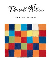 Paul Klee poster, printable "Qu 1" color chart painting (1930). Original from the Kunstmuseum Basel Museum. Digitally enhanced by rawpixel.