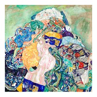 Gustav Klimt art print, printable famous Baby painting (1917&ndash;1918). Original from The National Gallery of Art. Digitally enhanced by rawpixel.