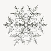 Aesthetic snowflake sticker, Christmas isolated image psd