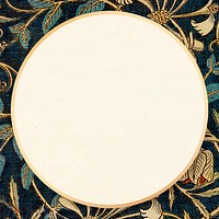 Art nouveau vector honeysuckle flower pattern frames remix from artwork by William Morris