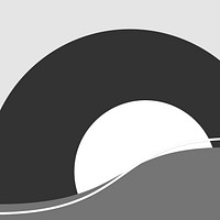 Black and white wave vector background minimal style