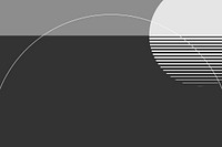 Moon geometric background vector in grayscale