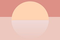 Pastel orange sunset background vector aesthetic