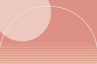 Pastel pink aesthetic background vector geometric minimal style