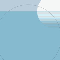 Blue moon aesthetic background vector geometric minimal style