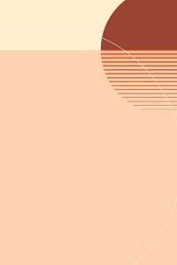 Sunset aesthetic background vector Bauhaus style