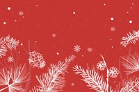 Red Christmas tree vector festive background with design space