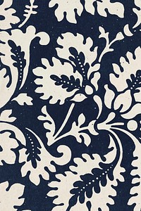 Indigo floral pattern background vector remix artwork from William Morris
