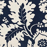 Indigo floral pattern background vector remix artwork from William Morris