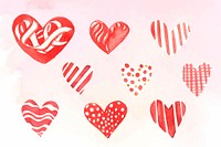 Happy valentine's day vector heart icon collection