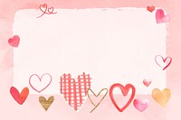 Romantic Valentine’s Day frame vector