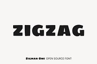 Sigmar One open source font by Vernon Adams