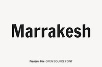 Francois One open source font by Vernon Adams 