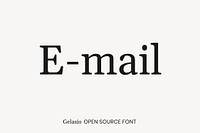 Gelasio open source font by Eben Sorkin