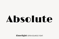 Limelight open source font by Sorkin Type