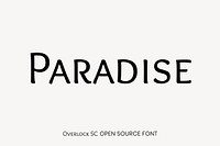 Overlock SC open source font by Dario Manuel Muhafara