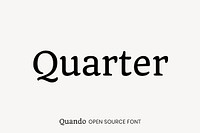 Quando open source font by Joana Correia