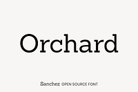 Sanchez open source font by Daniel Hernandez