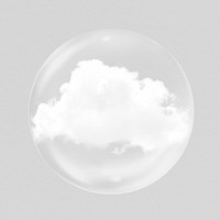 Cloud in bubble, weather graphic