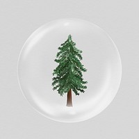 Christmas tree in bubble, nature concept art