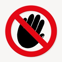 No hand forbidden sign graphic
