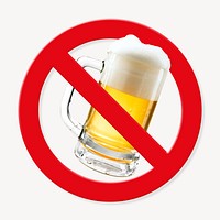 Prohibited sign symbol, no alcohol psd