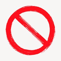 Empty prohibited sign, no symbol vector