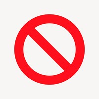 Empty prohibited sign, no symbol vector