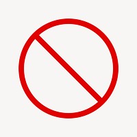 Empty prohibited sign, no symbol vector