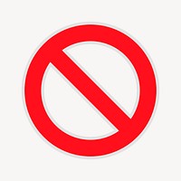 Empty prohibited sign, no symbol vector