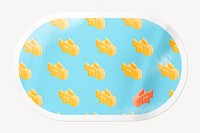 Goldfish sticker, oval shape illustration